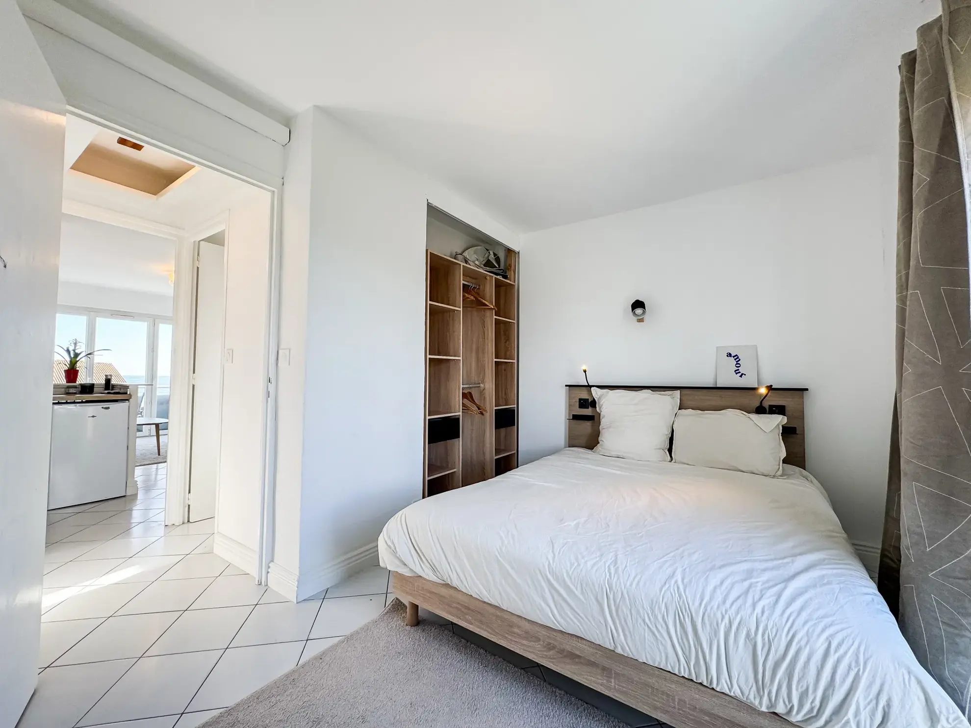 Appartement traversant avec double terrasse vue mer à Carnon Plage 34m² 