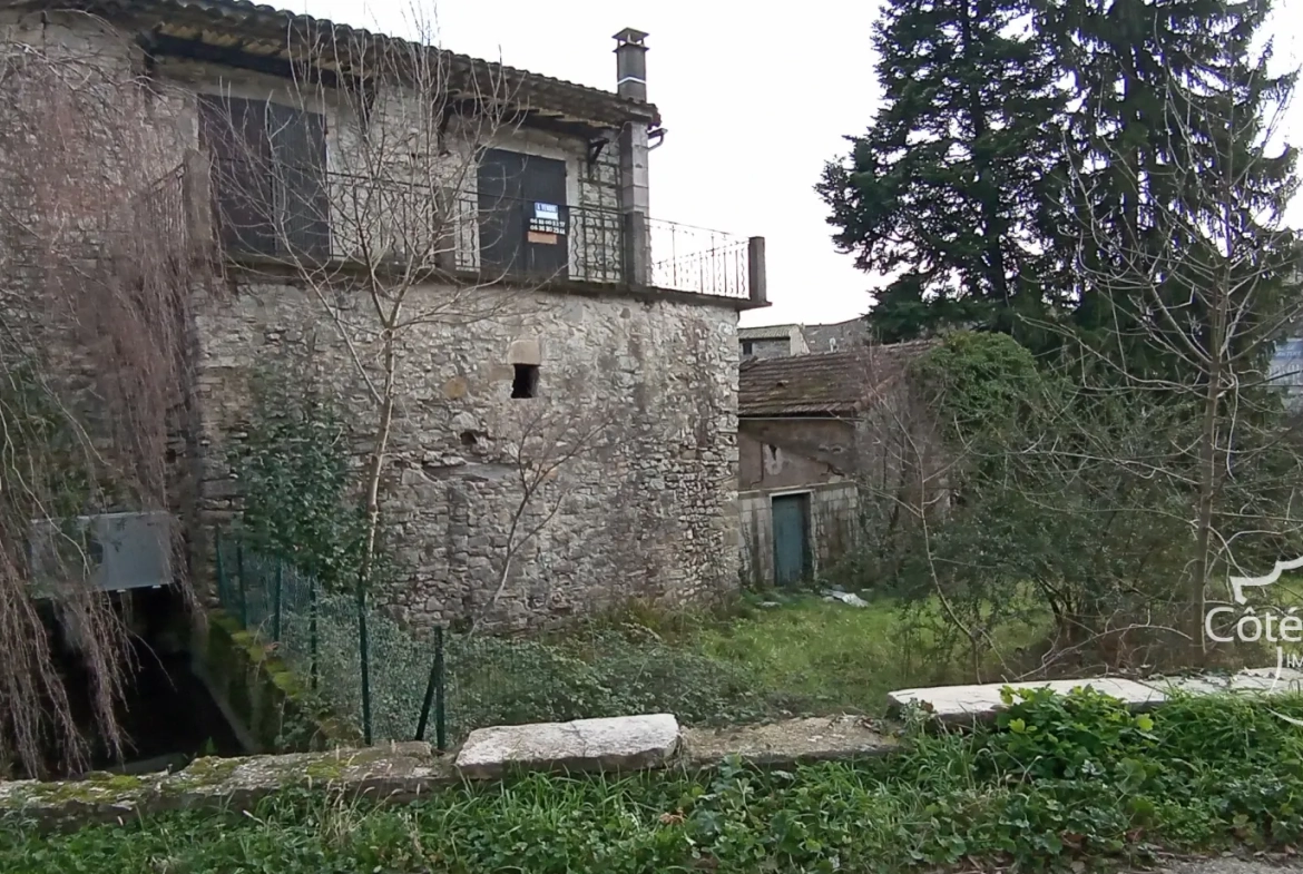 Ancien moulin en pierre avec 3 chambres et dépendances à Saint Hippolyte du Fort 