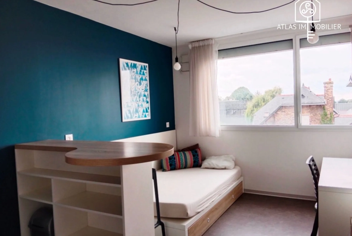 Studio étudiant à vendre à Rennes avec bail commercial, résidence sécurisée 