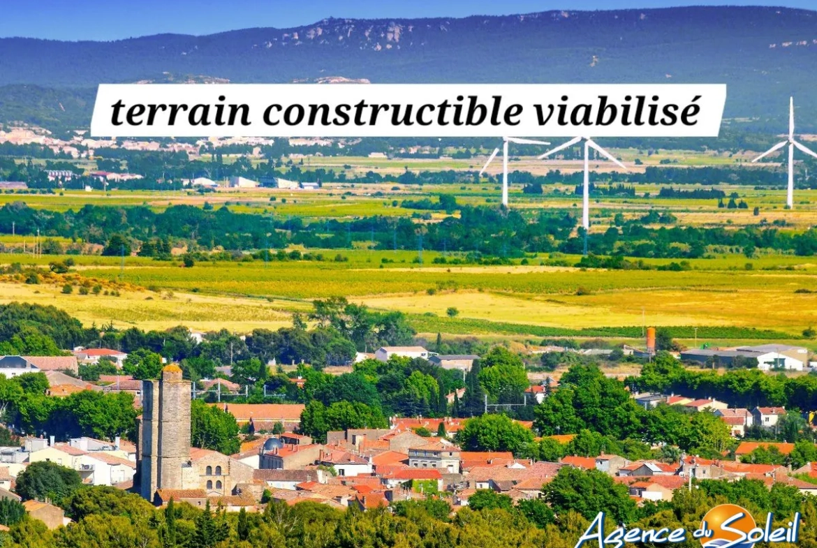 Terrain à vendre de 321 m² à Lézignan-Corbières avec raccordement et proximité commodités 
