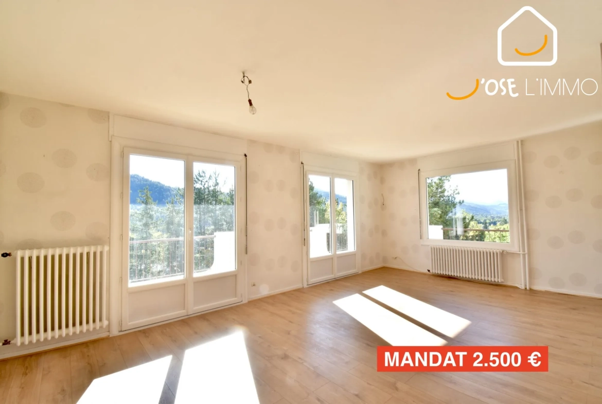 Appartement T4 lumineux à Gap avec balcon, garage et cave 