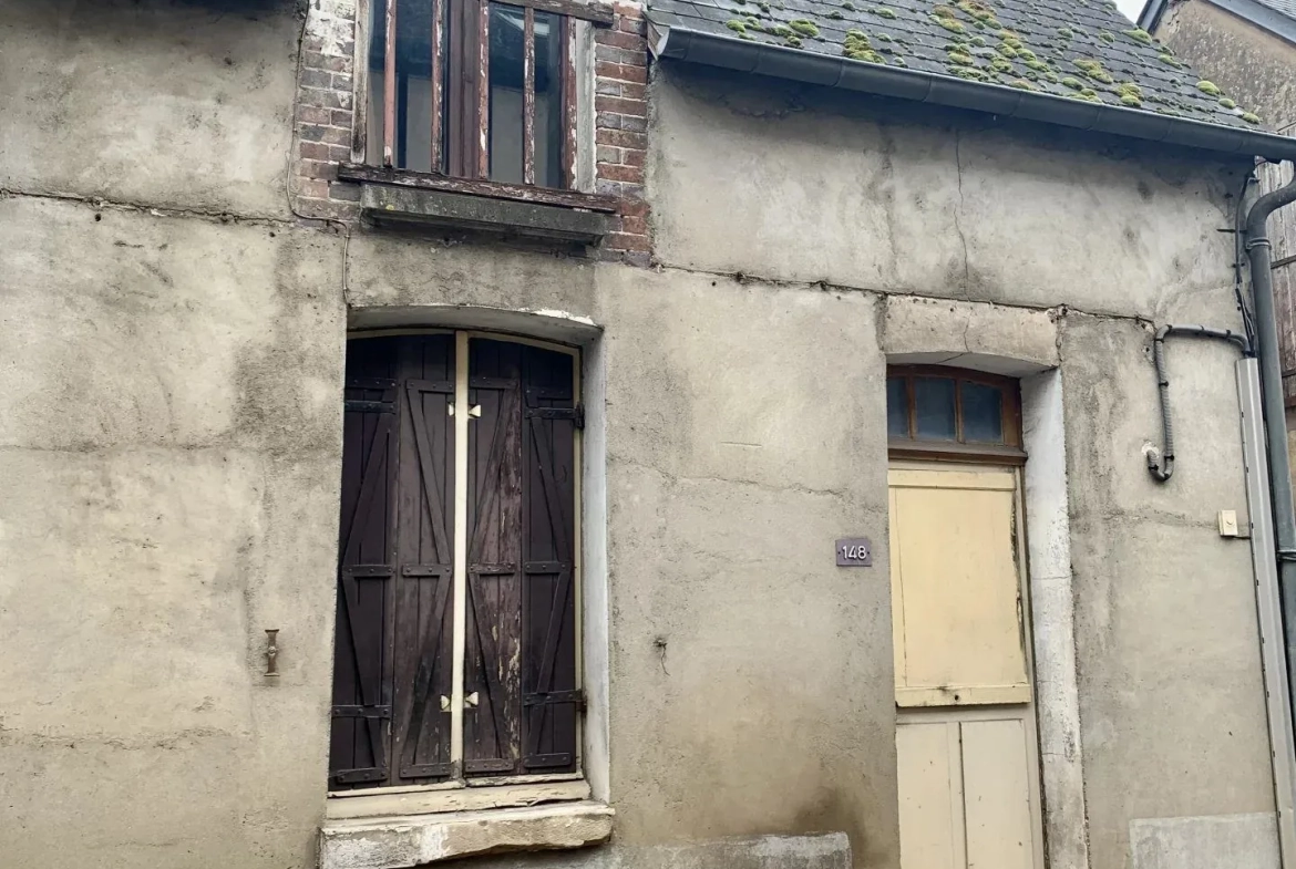 A vendre maison ancienne à Château-Renard 45220 avec travaux et cour spacieuse 