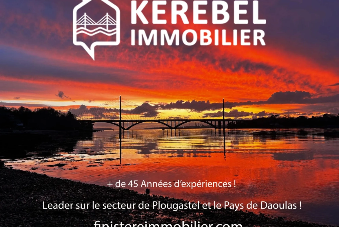 Terrain constructible de 1000 m² à Plougastel-Daoulas - Vue dégagée et proximité mer 