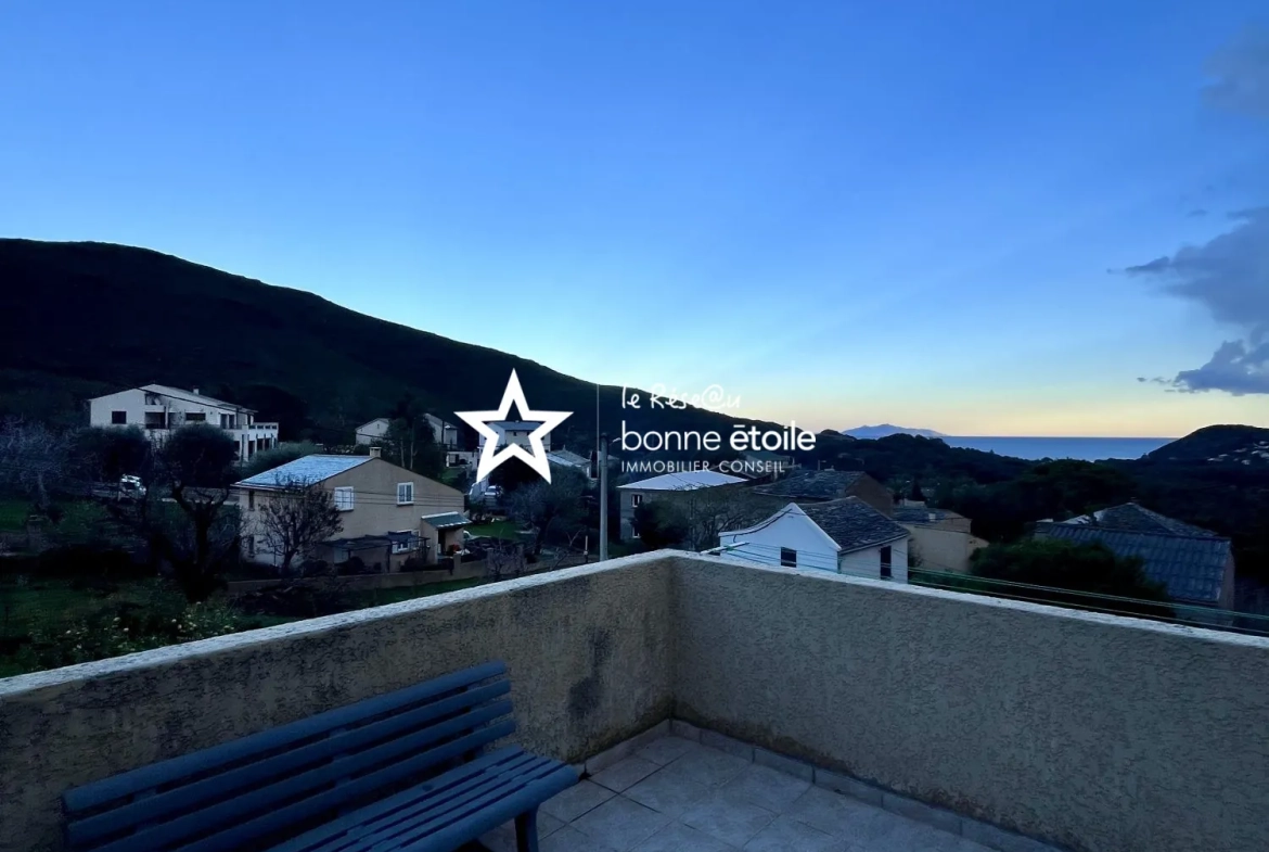 Charmante maison de village à Sisco, 70 m² avec vue mer en Corse 