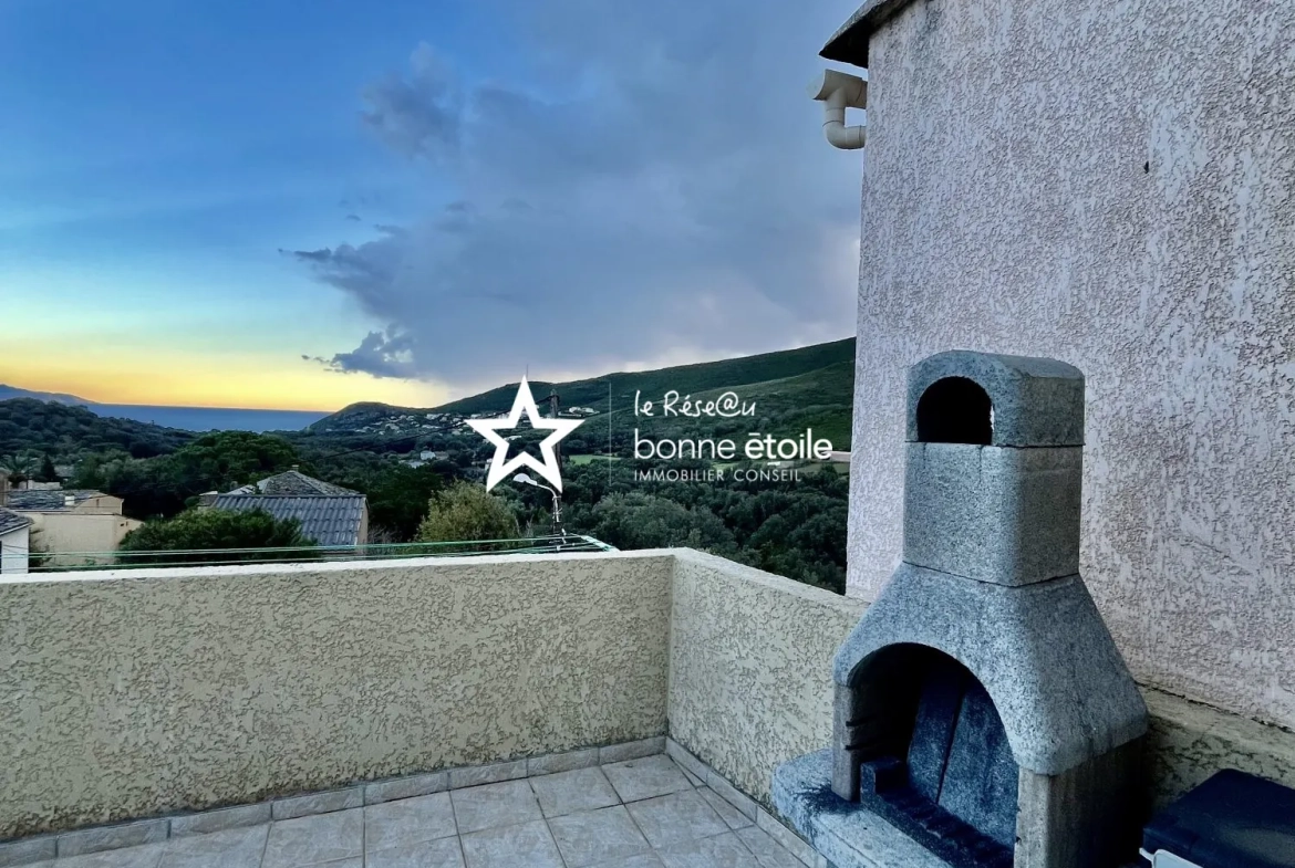 Charmante maison de village à Sisco, 70 m² avec vue mer en Corse 