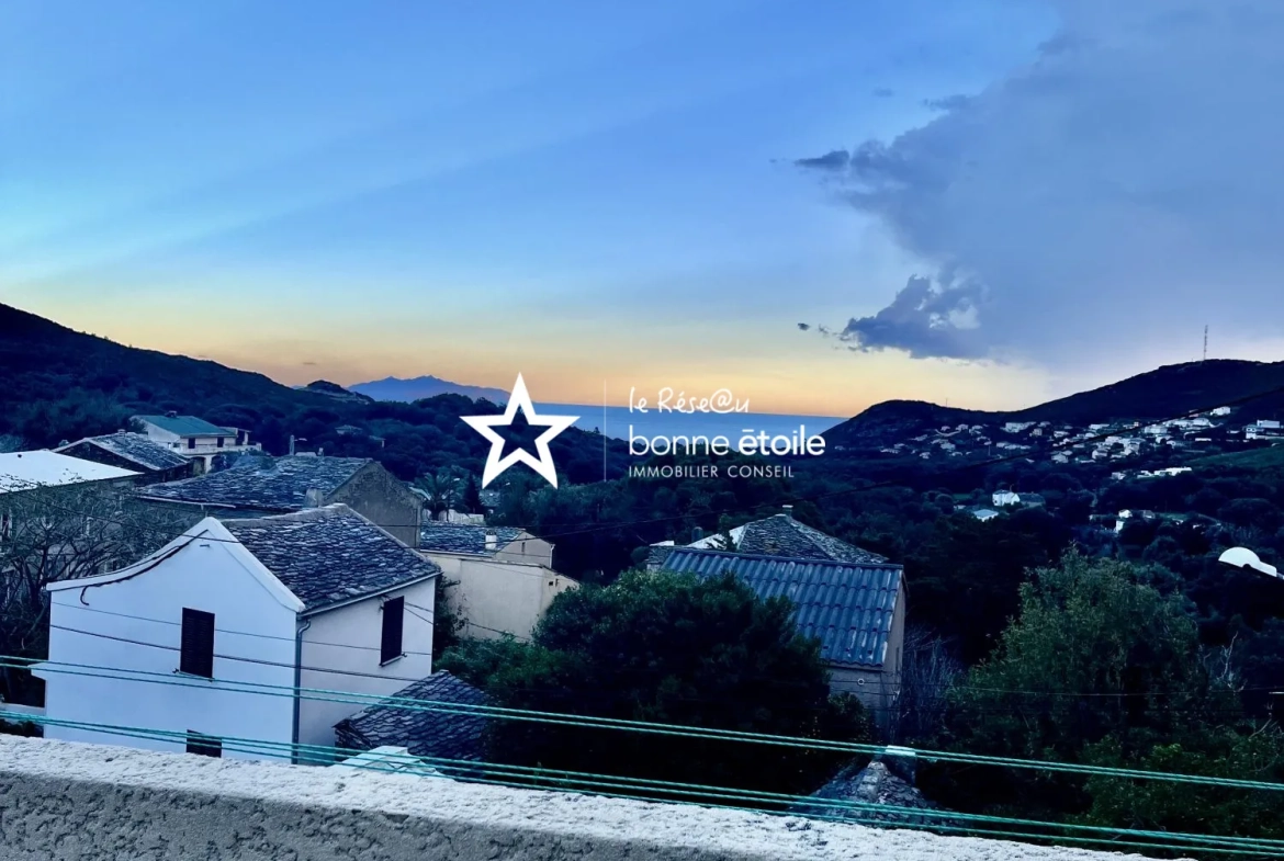 Charmante maison de village à Sisco, 70 m² avec vue mer en Corse 