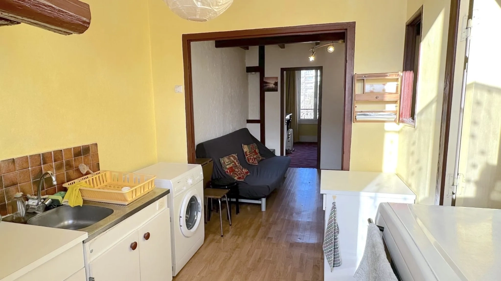 Appartement T2 traversant de 35,3 m² à Grenoble avec cave et galetas