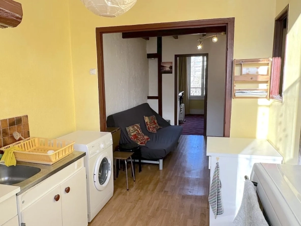 Appartement T2 traversant de 35,3 m² à Grenoble avec cave et galetas