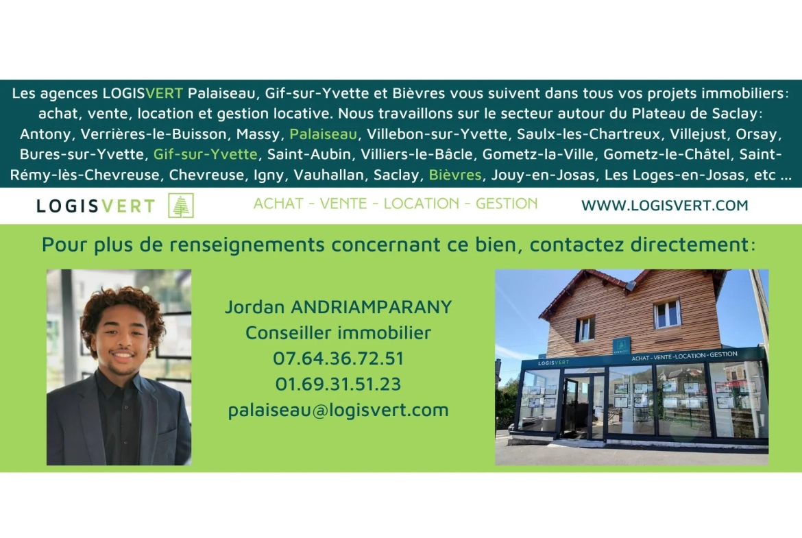 Studio à vendre à Palaiseau, idéal investissement locatif, 14 m², proche gare Lozère 