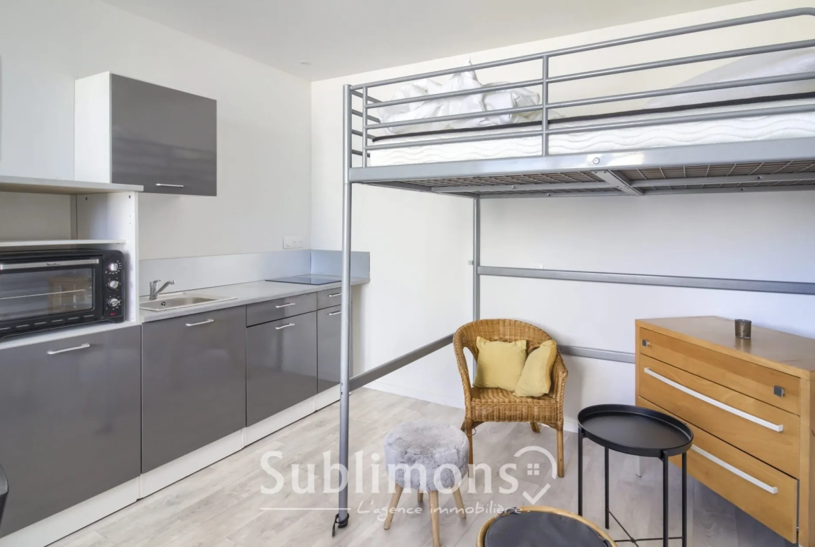 Studio rénové à vendre à Belz avec vue sur le Pont-Lorois, parking et cave 