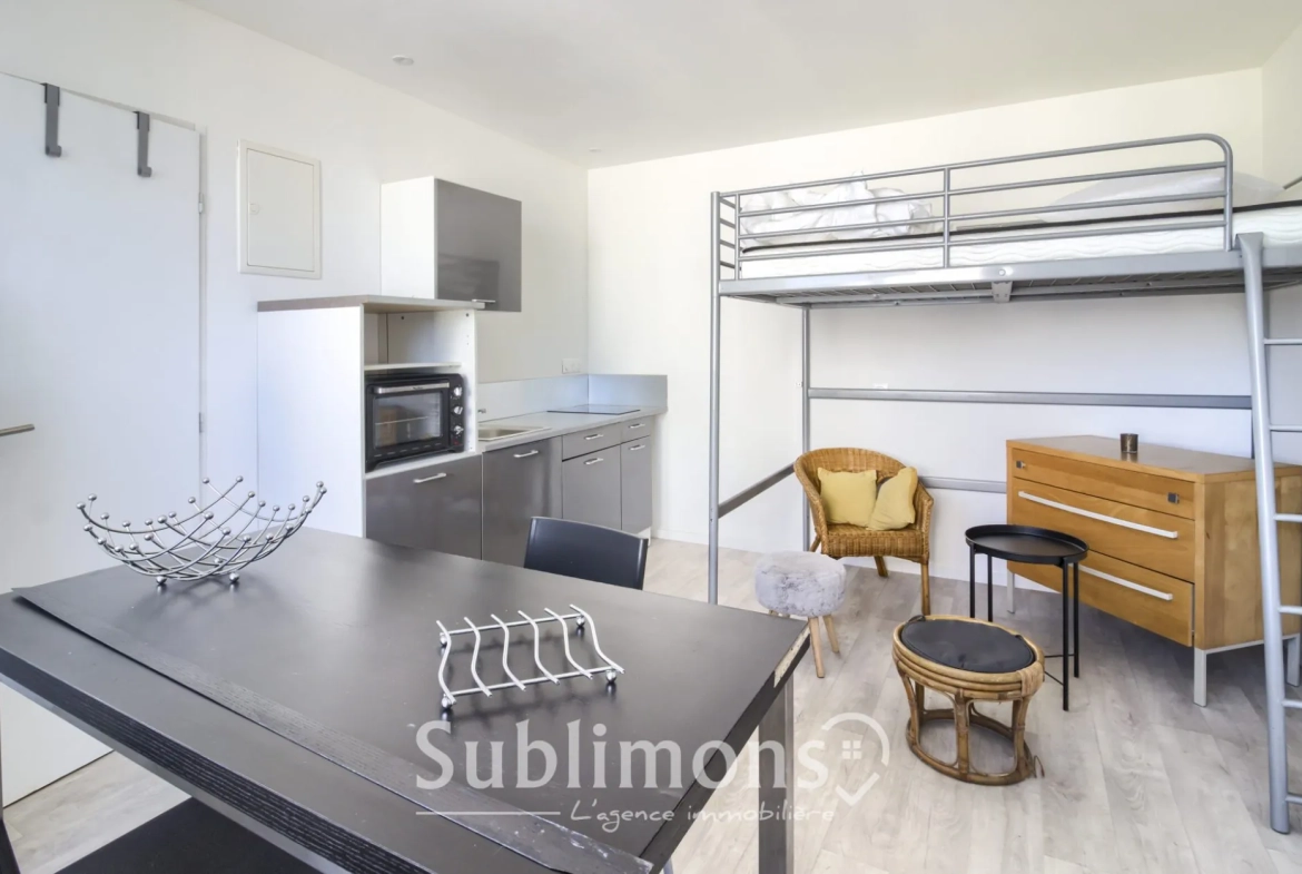 Studio rénové à vendre à Belz avec vue sur le Pont-Lorois, parking et cave 