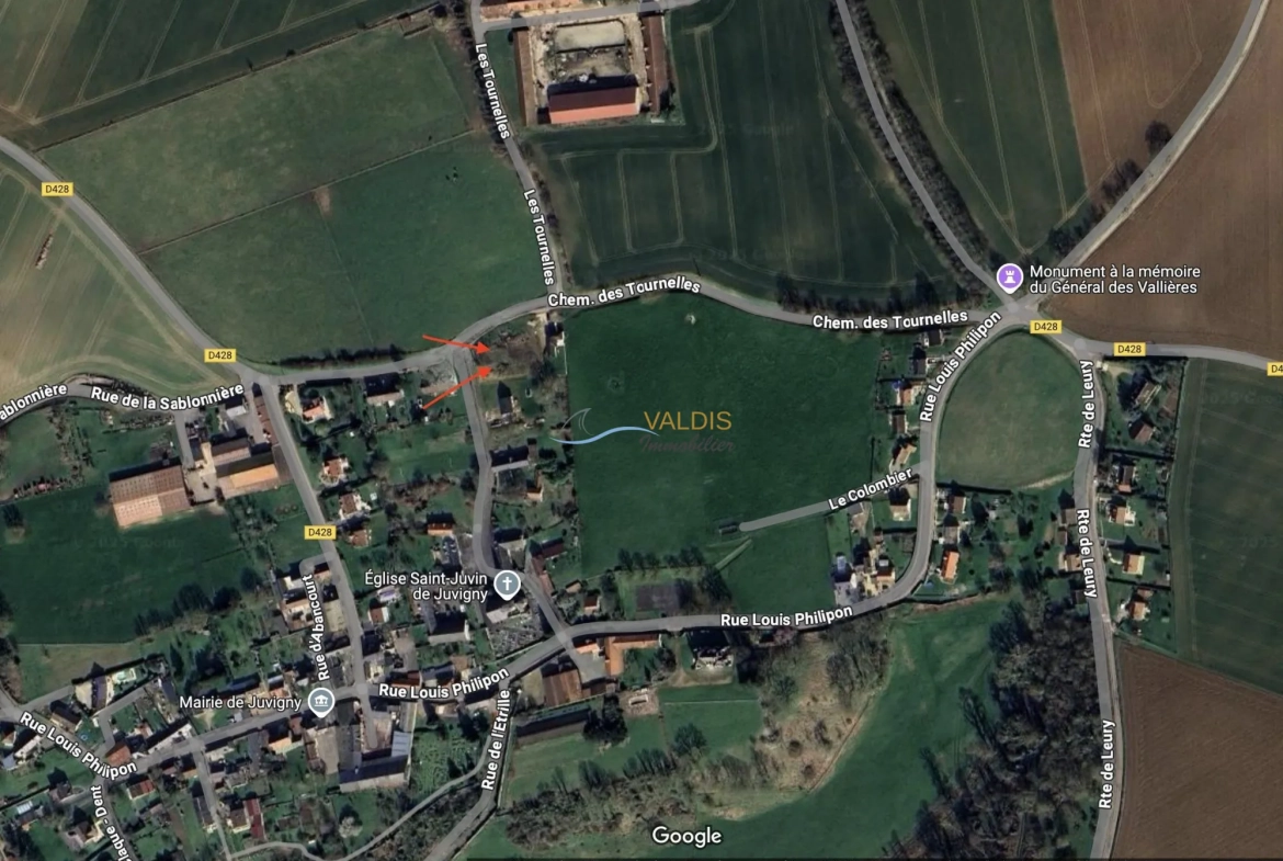 Terrain à bâtir plat de 700 m² à Juvigny, calme et constructible 