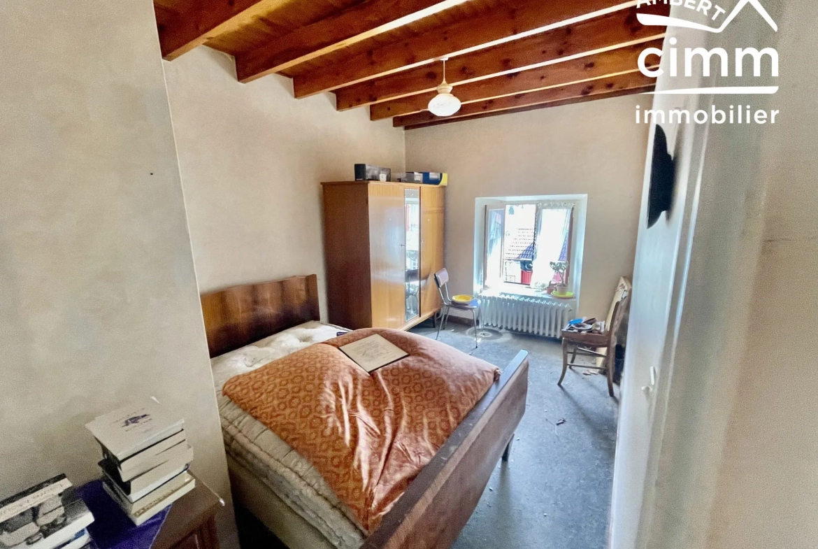 Charmante maison de ville à Saint-Anthème à vendre avec garage et potentiel de rénovation 