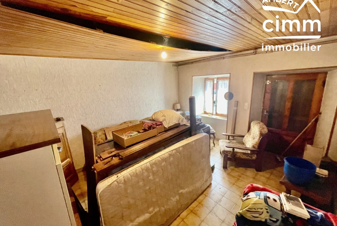 Charmante maison de ville à Saint-Anthème à vendre avec garage et potentiel de rénovation 