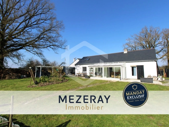 Maison de plain-pied rénovée de 86 m² avec jardin à Guémené-Penfao