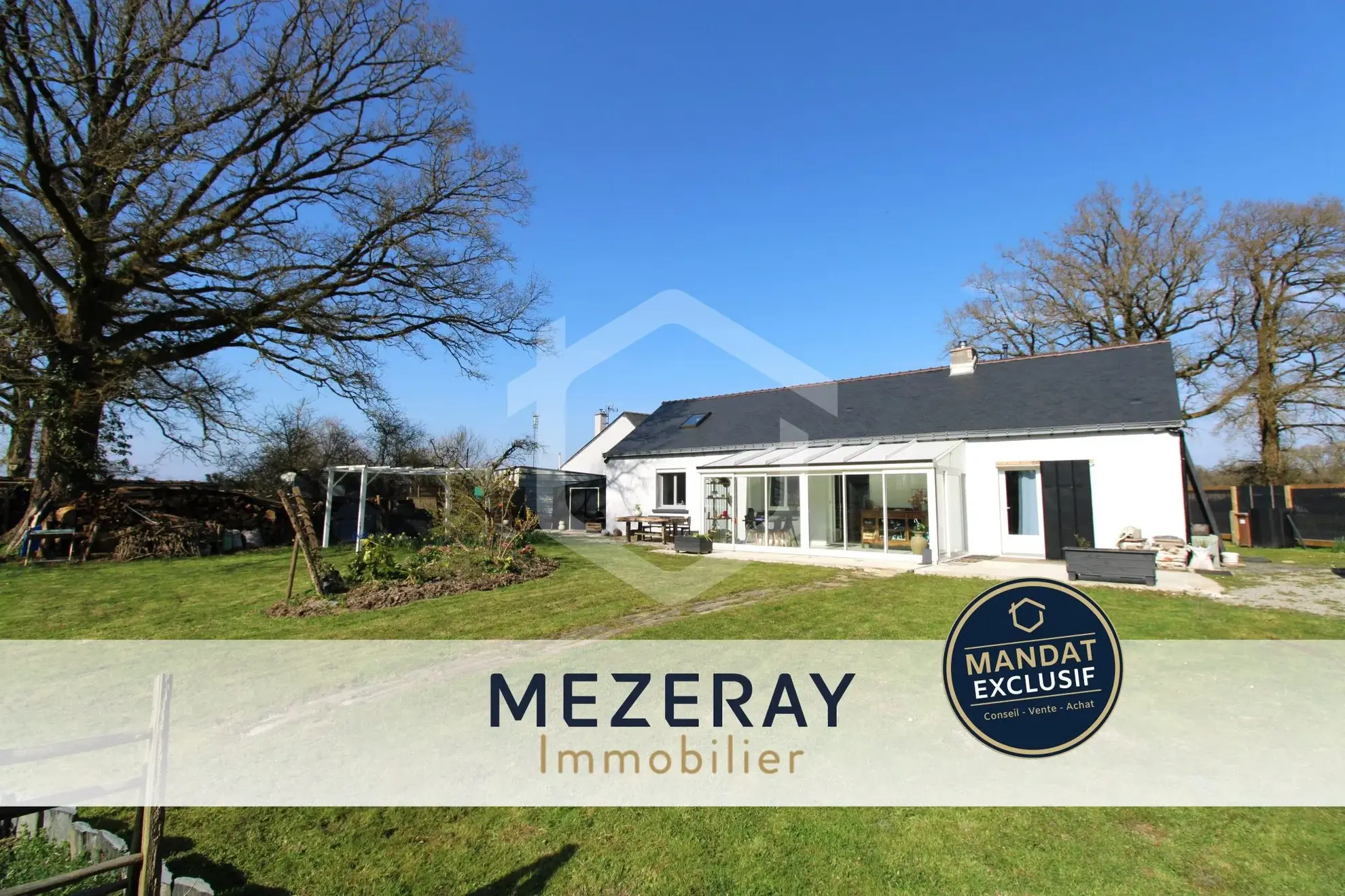 Maison de plain-pied rénovée de 86 m² avec jardin à Guémené-Penfao 