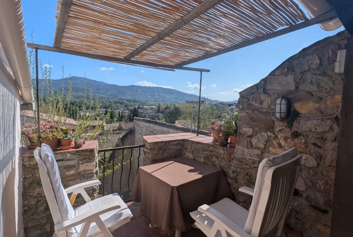 Maison de village provençale à Gonfaron de 98 m² avec terrasse et vue magnifique 