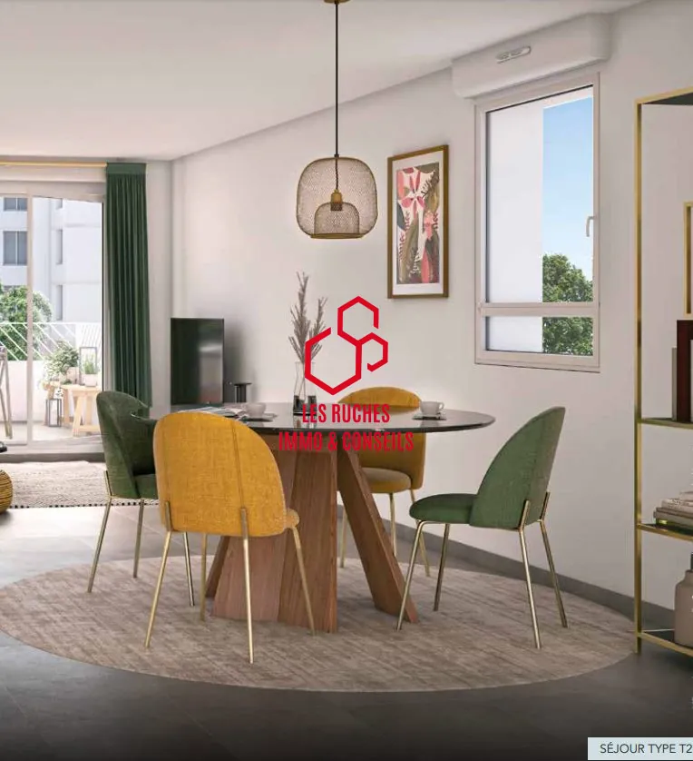 Appartement T2 neuf lumineux à vendre à Montereau-Fault-Yonne avec balcon 