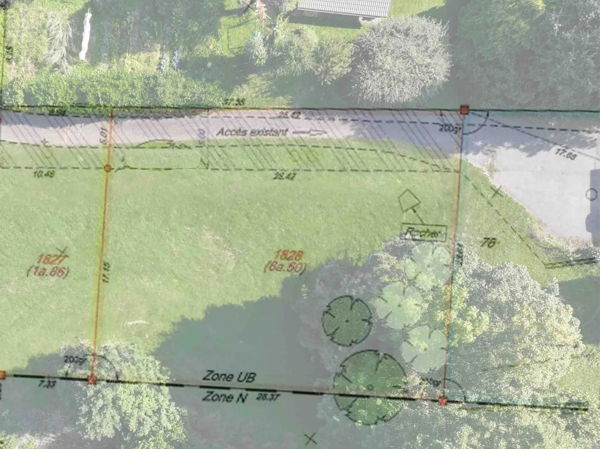 Terrain à vendre de 650 m² à Champanges, constructible et viabilisé 