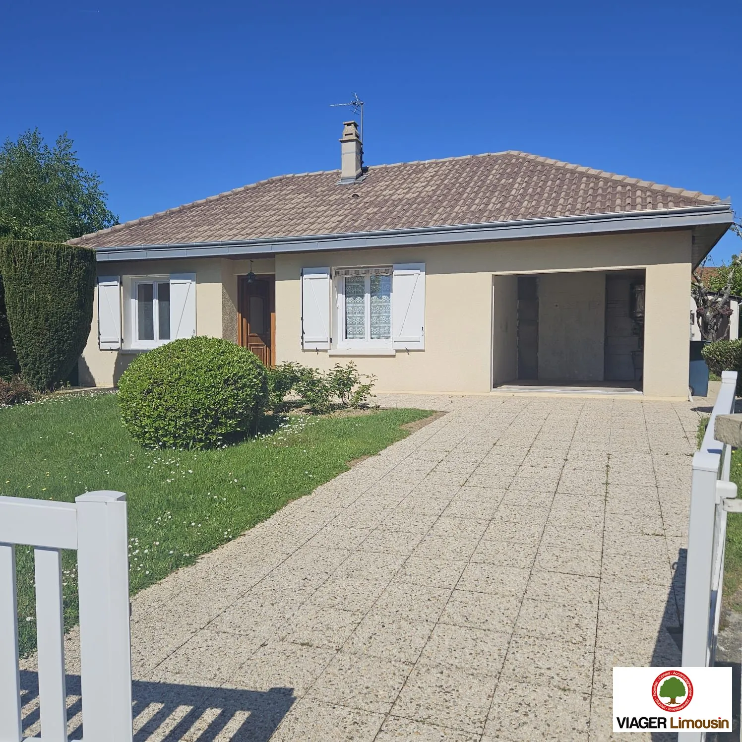 Maison de plain-pied à Condat-sur-Vienne avec jardin et garage, 48 m² 