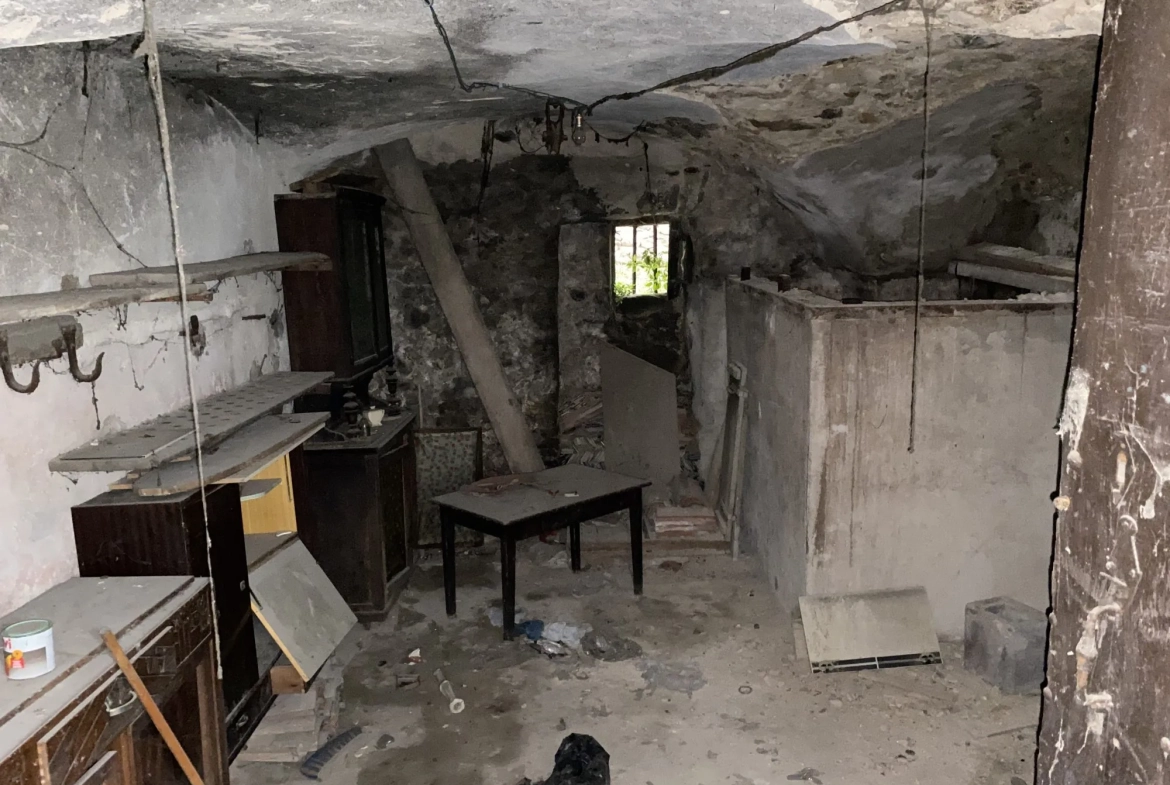 Maison à rénover de 110 m² à Pont d'Aubenas avec terrasse et cave 