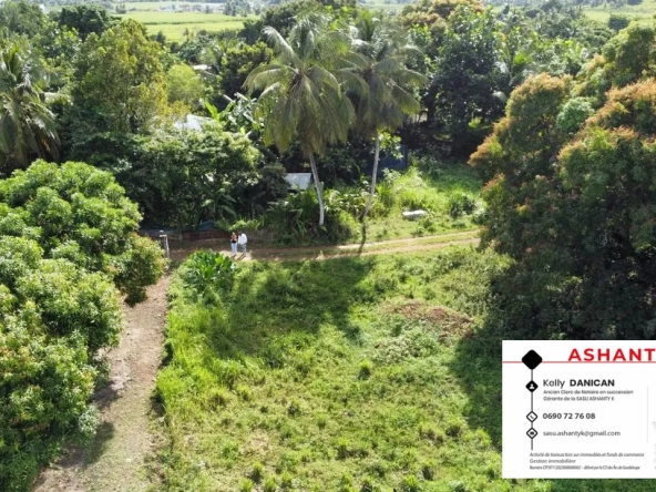 Terrain de 1860 m² à Belle Plaine, Abymes, idéal pour projets résidentiels ou immobiliers
