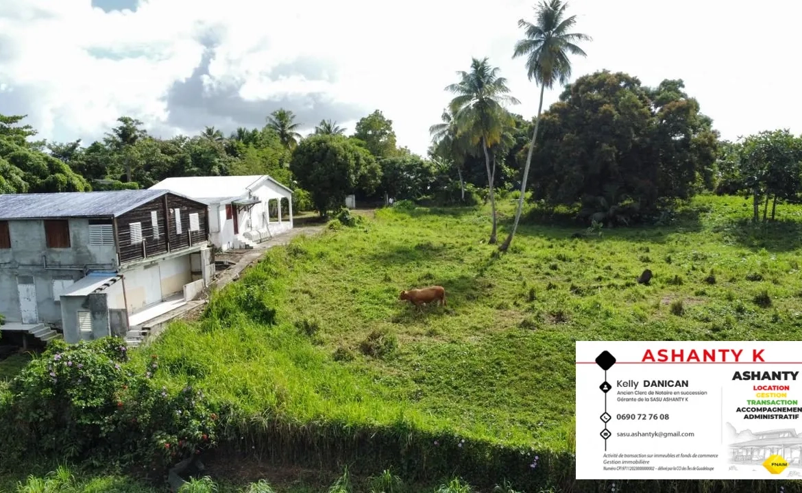 Terrain de 1860 m² à Belle Plaine, Abymes, idéal pour projets résidentiels ou immobiliers 