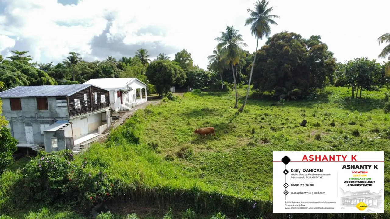 Terrain de 1860 m² à Belle Plaine, Abymes, idéal pour projets résidentiels ou immobiliers 