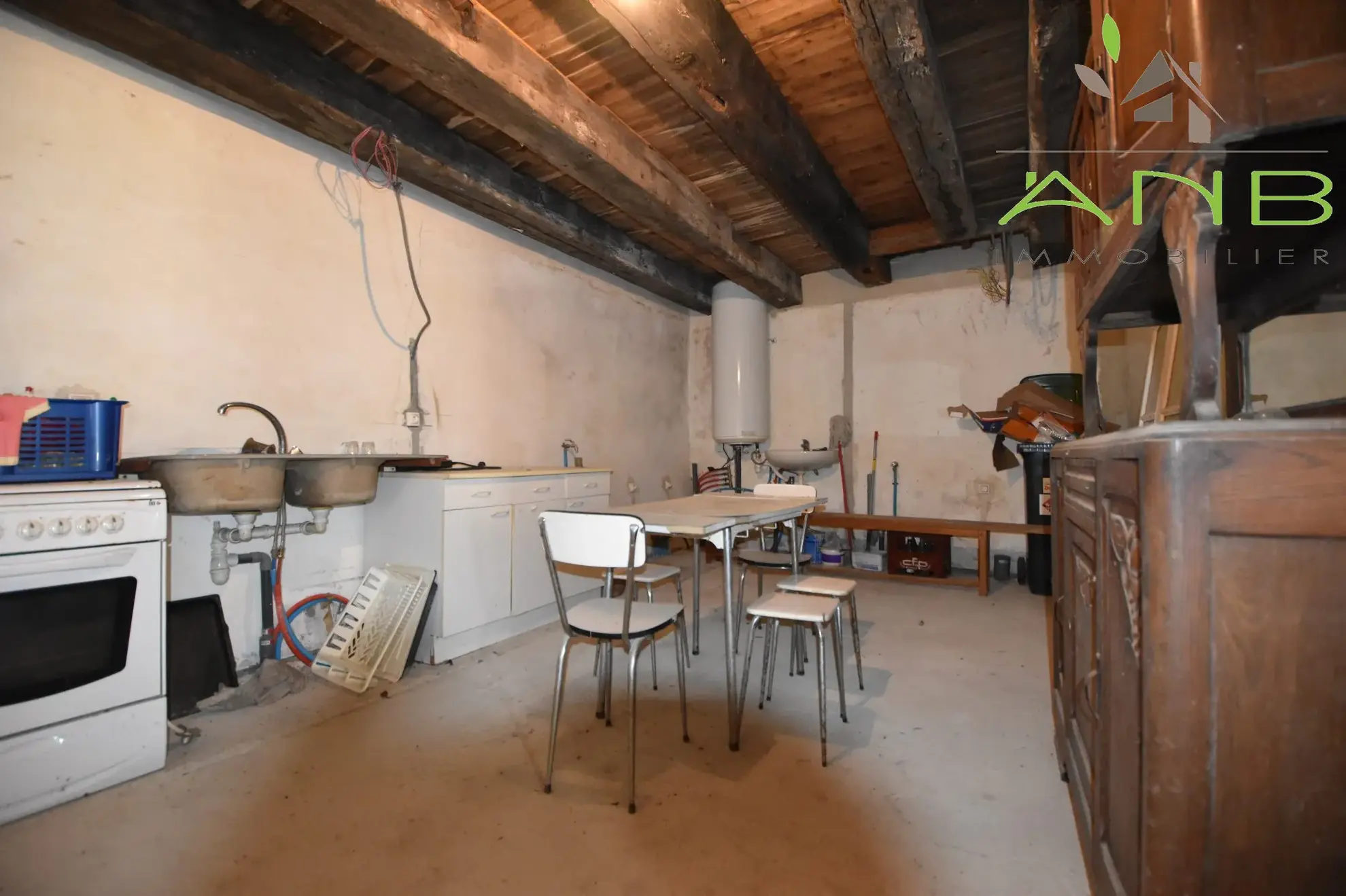 Maison de village en pierre à rénover avec grand terrain à Busserolles 
