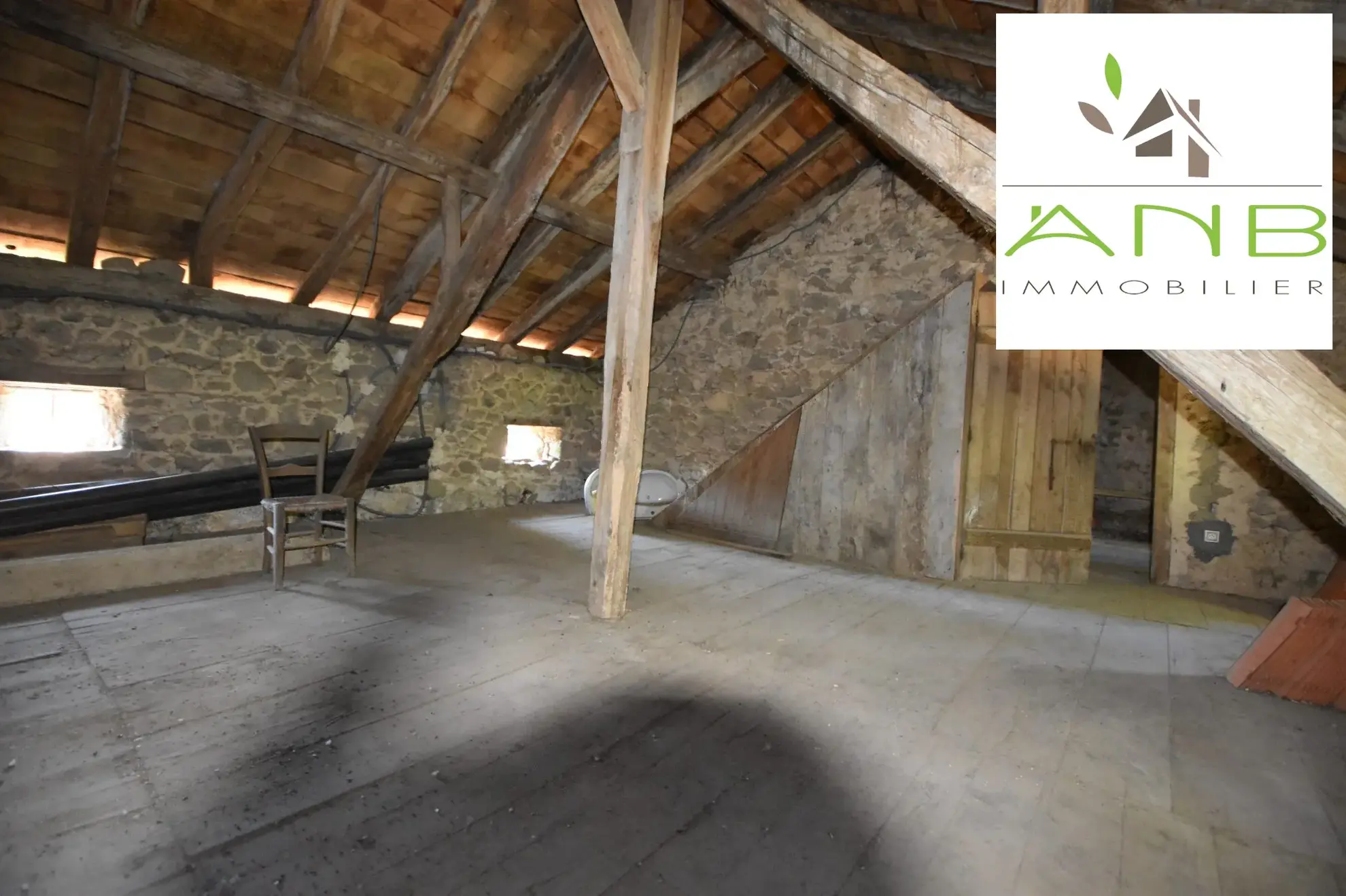 Maison de village en pierre à rénover avec grand terrain à Busserolles 