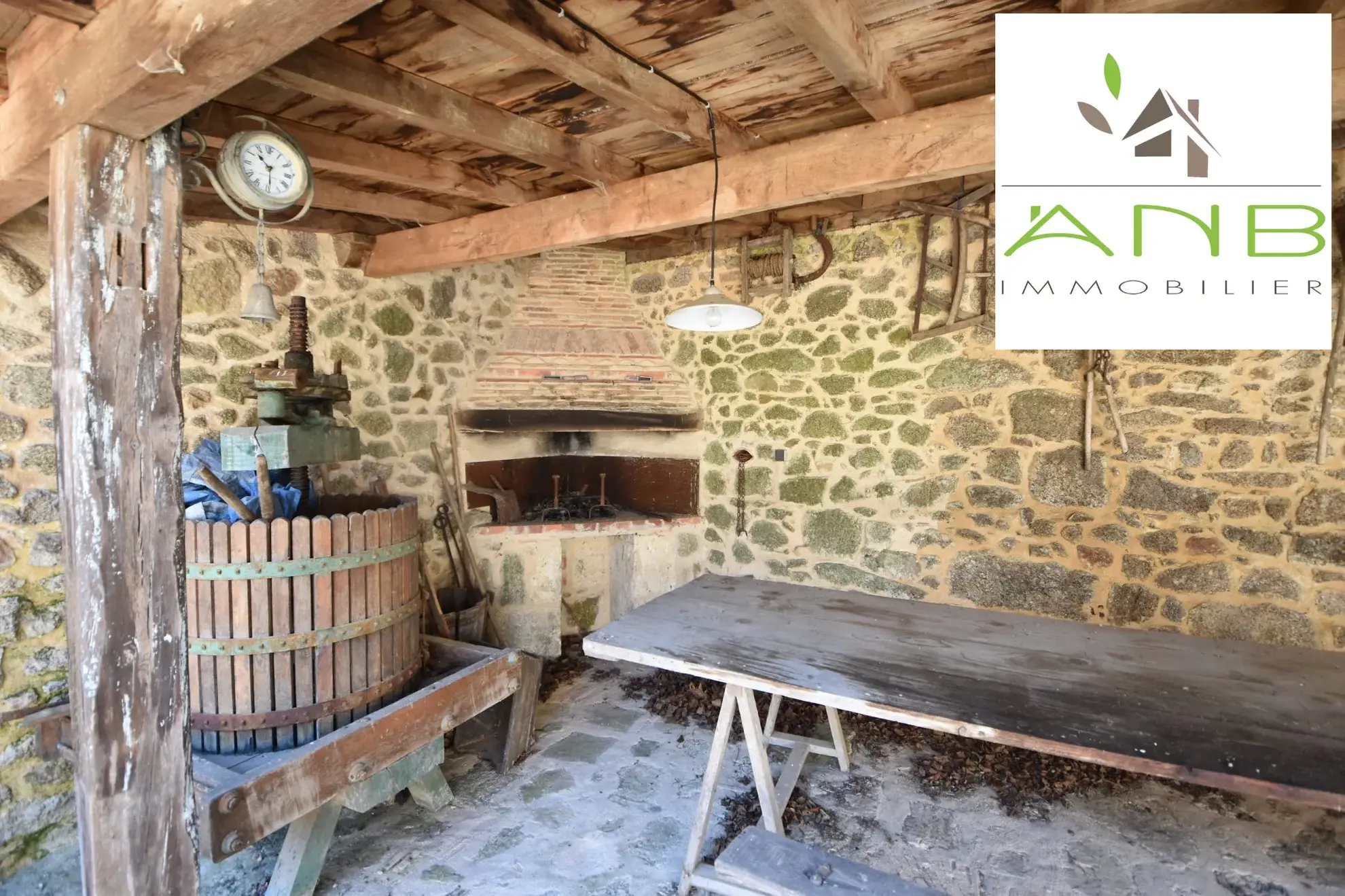 Maison de village en pierre à rénover avec grand terrain à Busserolles 