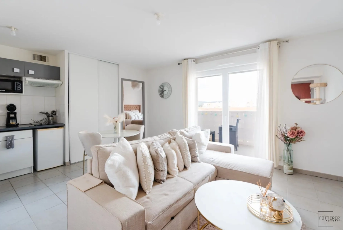 Appartement 2 pièces avec balcon à vendre à Narbonne, résidence sécurisée 