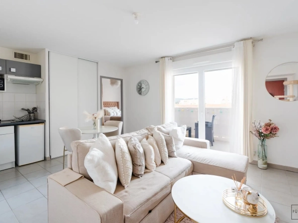 Appartement 2 pièces avec balcon à vendre à Narbonne, résidence sécurisée
