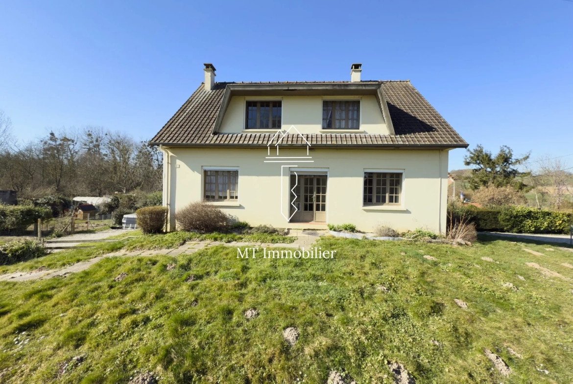 Maison de plain-pied à vendre à Beaurainville avec grand terrain et cave 