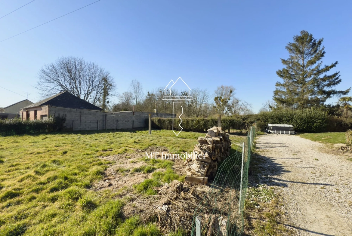 Maison de plain-pied à vendre à Beaurainville avec grand terrain et cave 