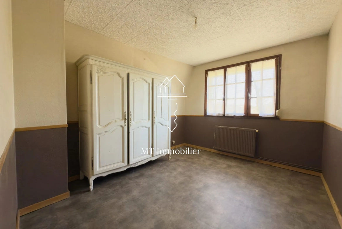 Maison de plain-pied à vendre à Beaurainville avec grand terrain et cave 