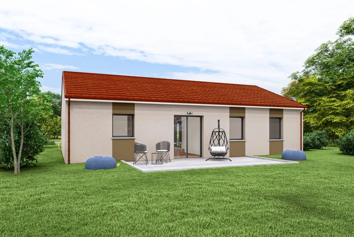 Maison neuve à construire à Nogent – Modèle CEDRUS, 2 chambres, garage, prestations modernes 
