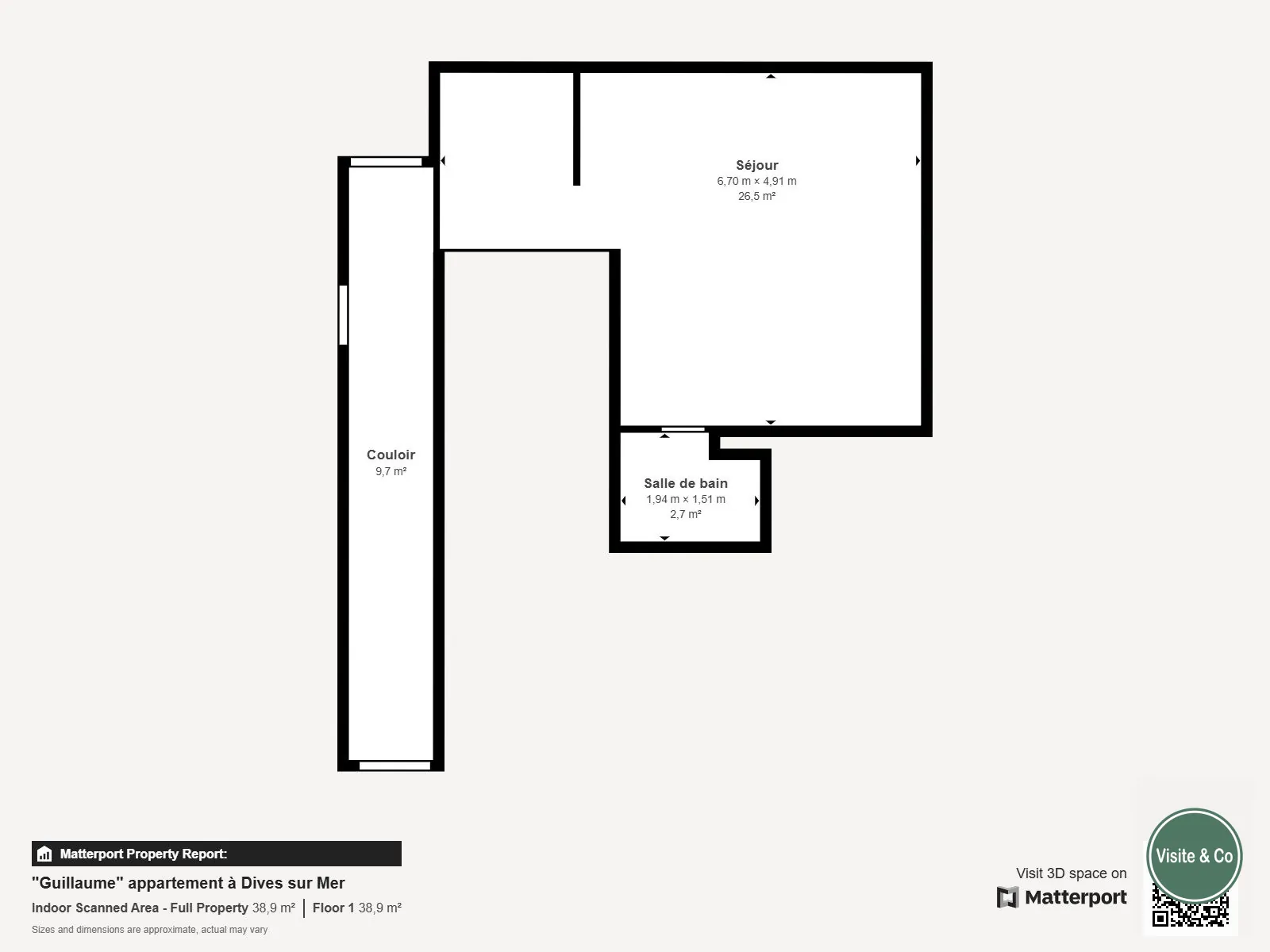 Appartement T1 meublé à Dives-sur-Mer - Idéal investissement ou résidence 
