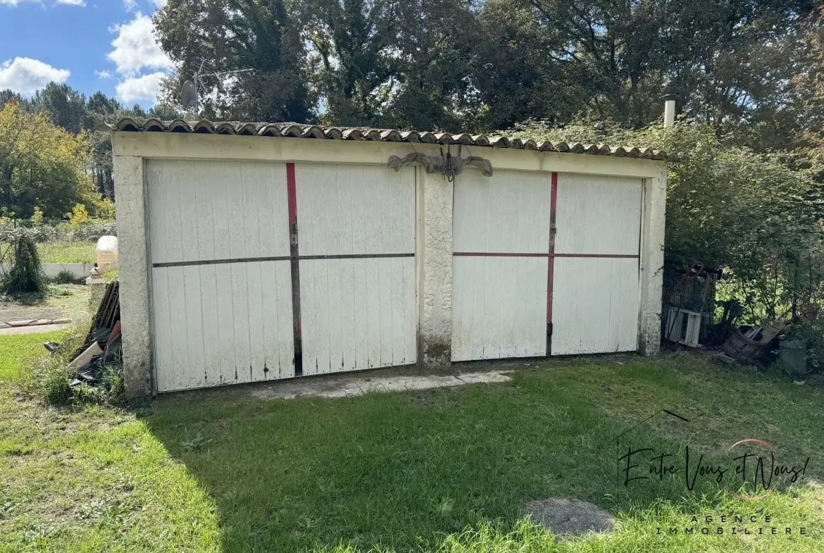 DOUBLE GARAGE Ensemble de deux maisons à Bazas avec terrain de 2594m2 – Idéal famille 