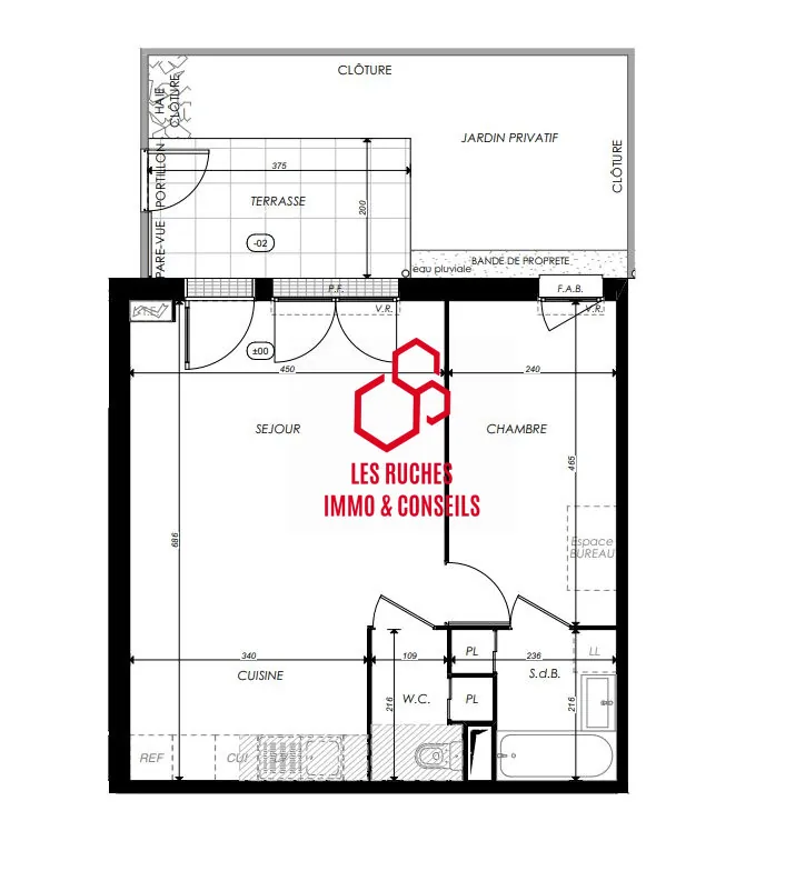 Appartement à vendre à Melun avec terrasse et jardin privé de 46,45 m² 