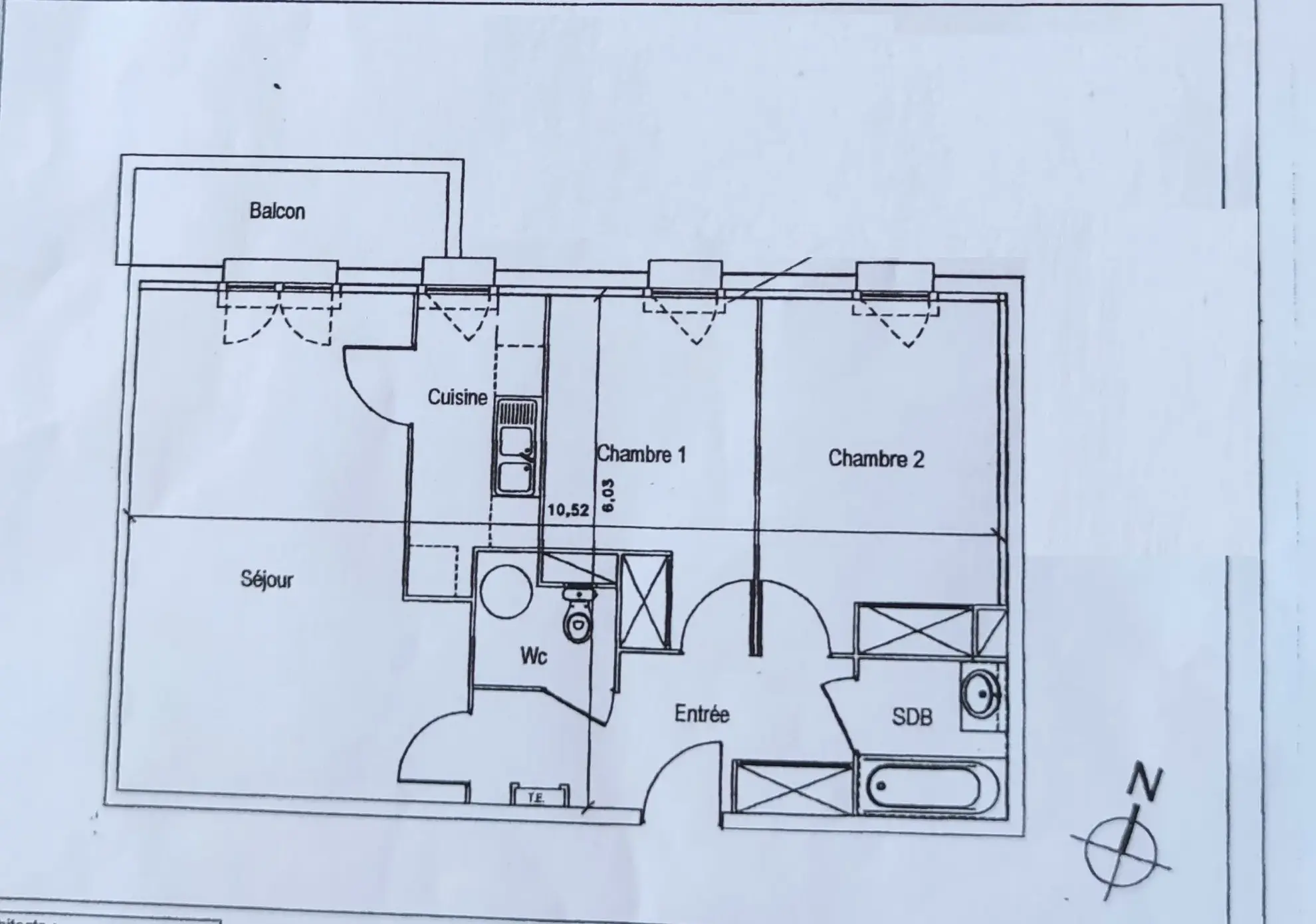 Appartement T3 de 61,65 m² à Saint-Quentin – Investissement locatif avec parking 