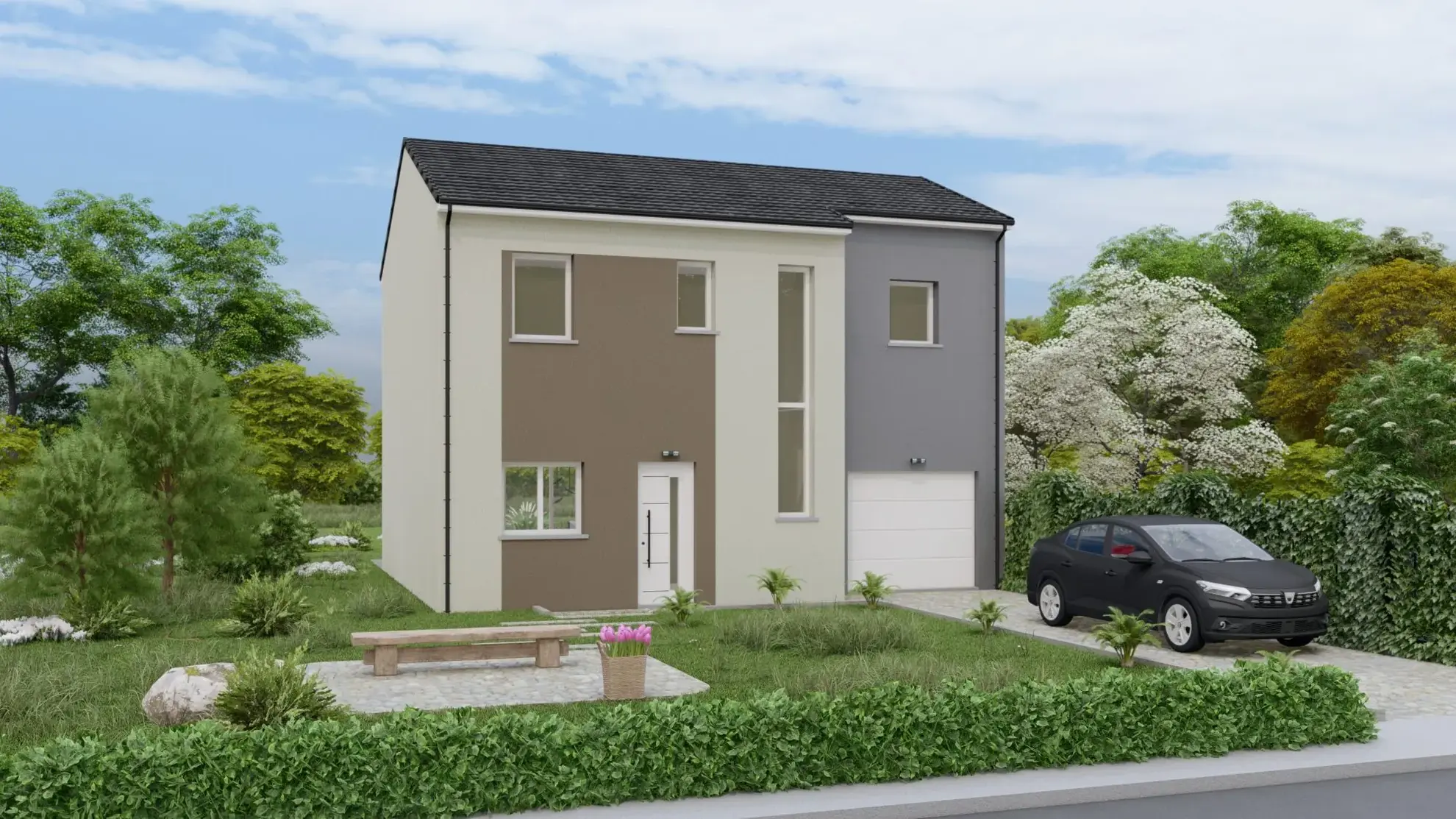 Maison neuve à construire à Goncourt - Modèle Veronica sur mesure 