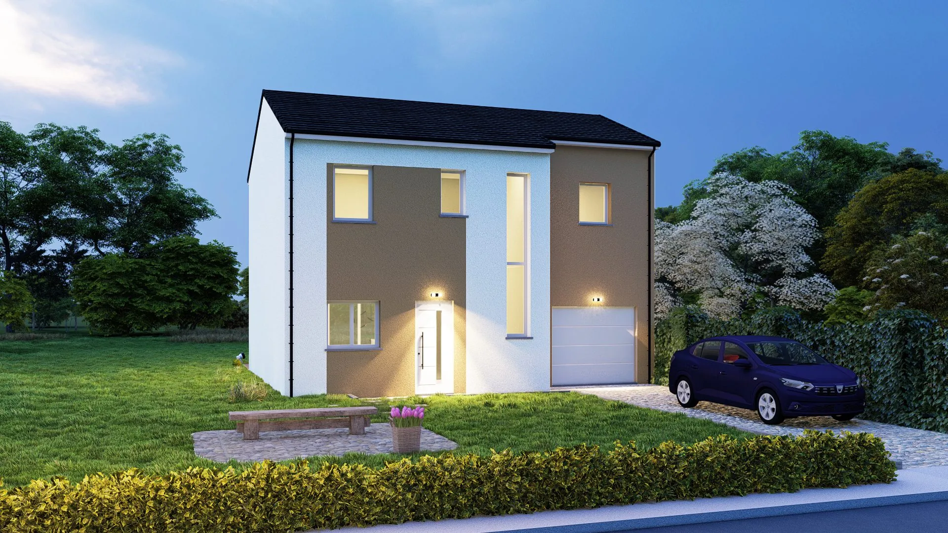 Maison neuve à construire à Goncourt - Modèle Veronica sur mesure 