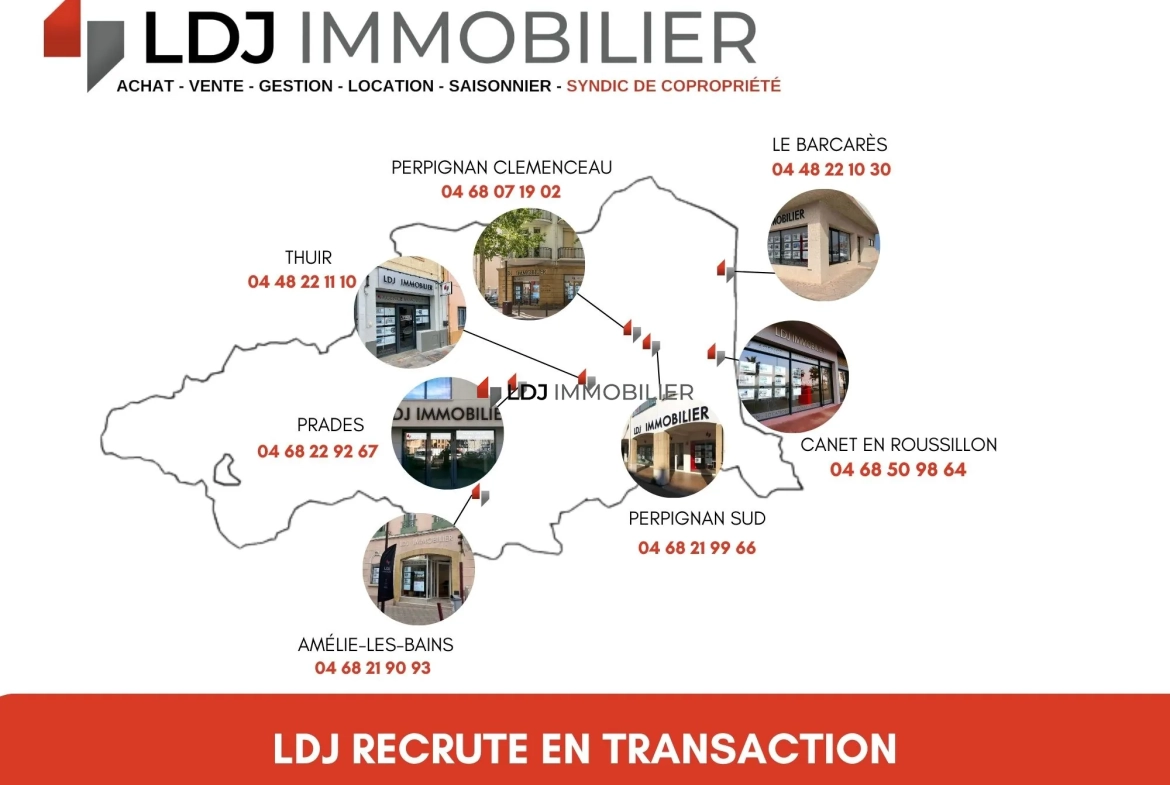 Appartement 2 pièces en rez-de-jardin à Perpignan avec jardin privatif 