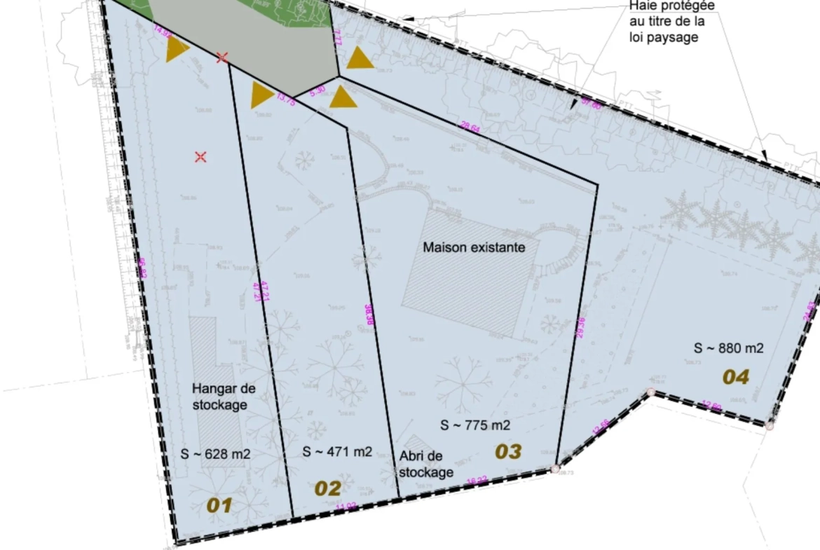 Terrain constructible de 628 m² à Laillé – Viabilisé, plein sud, hors lotissement 