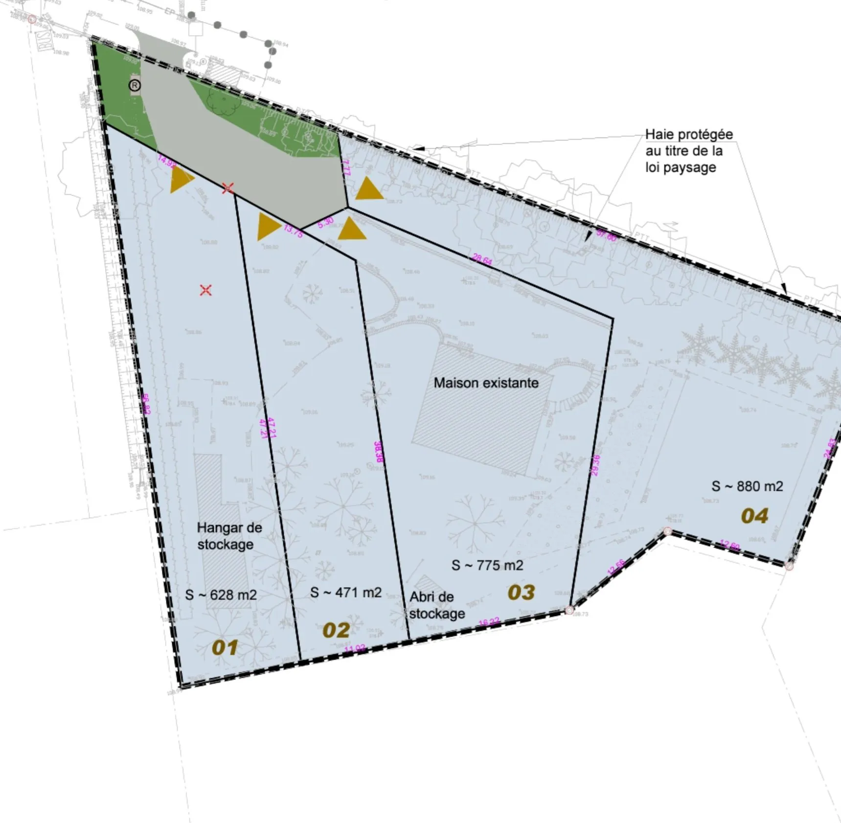 Terrain constructible de 628 m² à Laillé – Viabilisé, plein sud, hors lotissement 