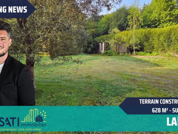 Terrain constructible de 628 m² à Laillé – Viabilisé, plein sud, hors lotissement