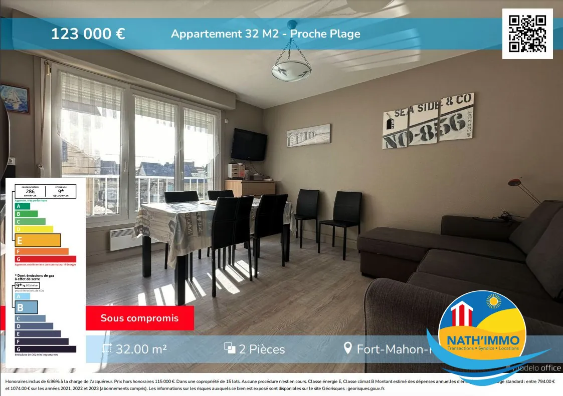 Appartement de 32 m² à Fort-Mahon-Plage - Proche de la plage avec parking 