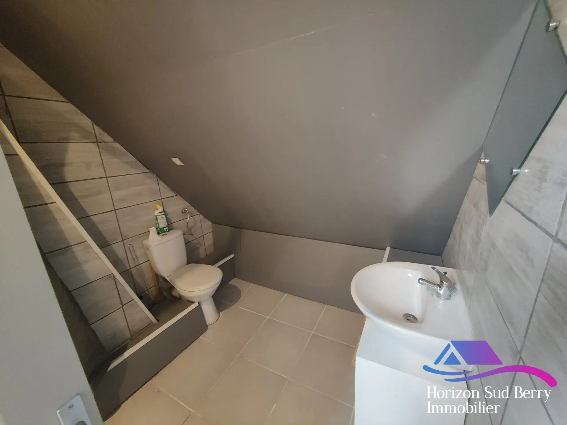 Salle d'eau / WC  Charmante maison de bourg de 95 m² avec cour à Nohant-Vic 