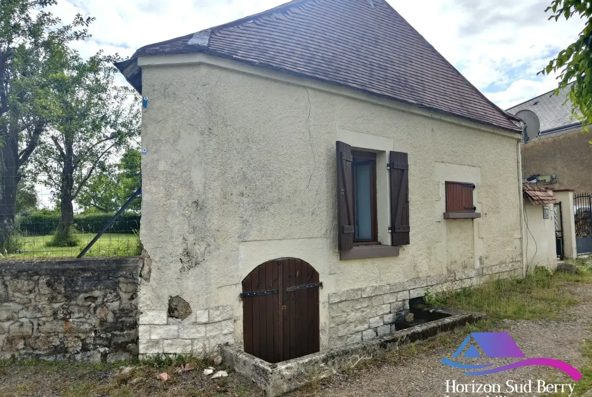 Accès cave Charmante maison de bourg de 95 m² avec cour à Nohant-Vic 